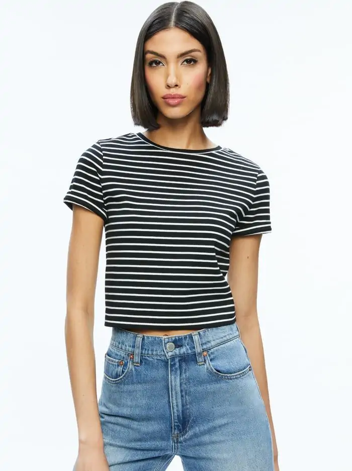 CINDY CLASSIC CROPPED TEE